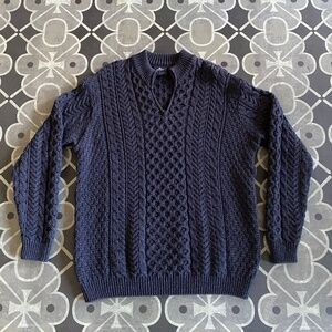 Men’s Aran Irish Half Zip Sweater